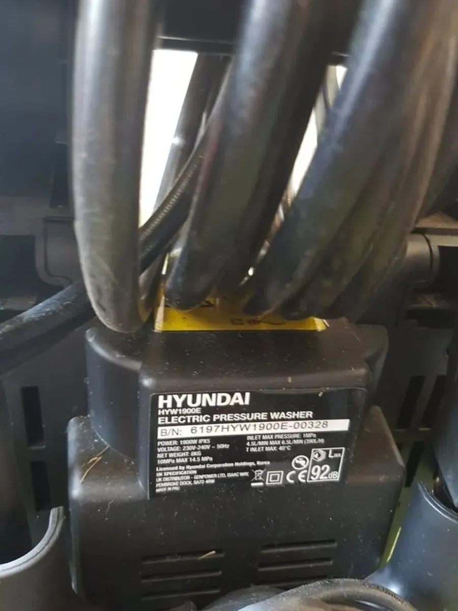 HYUNDAI ELECTRIC PRESSURE WASHER - FOR SALE - Image 2
