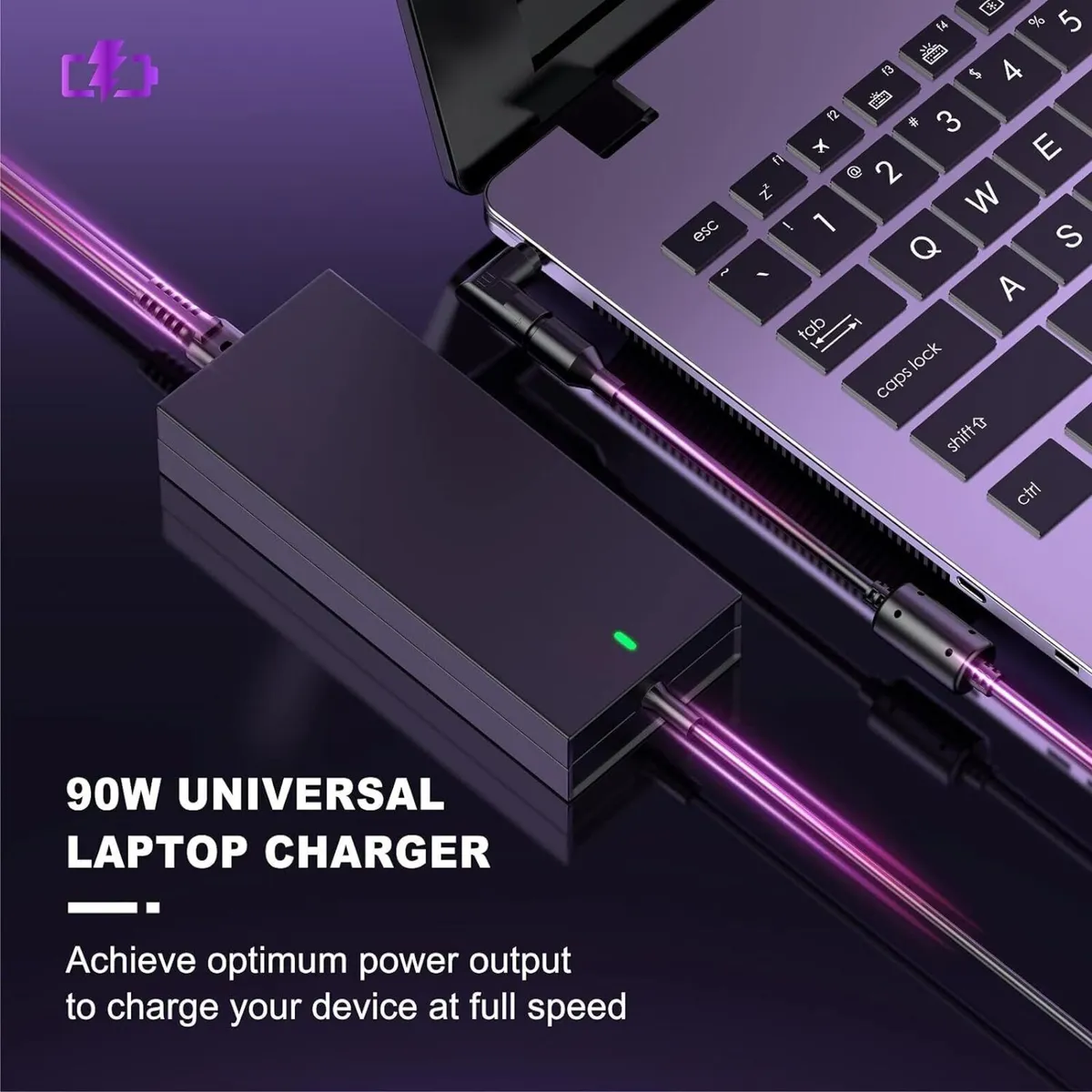 90W Universal Laptop AC Adapter Charger - Image 3