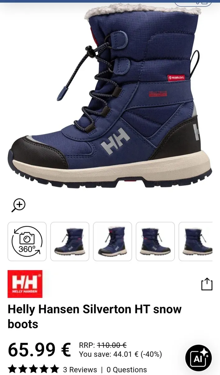Helly Hansen water proof boots for kids size 30 - Image 1