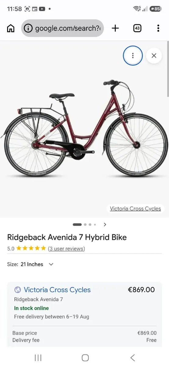 Ridgeback Avenida 7 - Immaculate Condition - 17" - Image 2