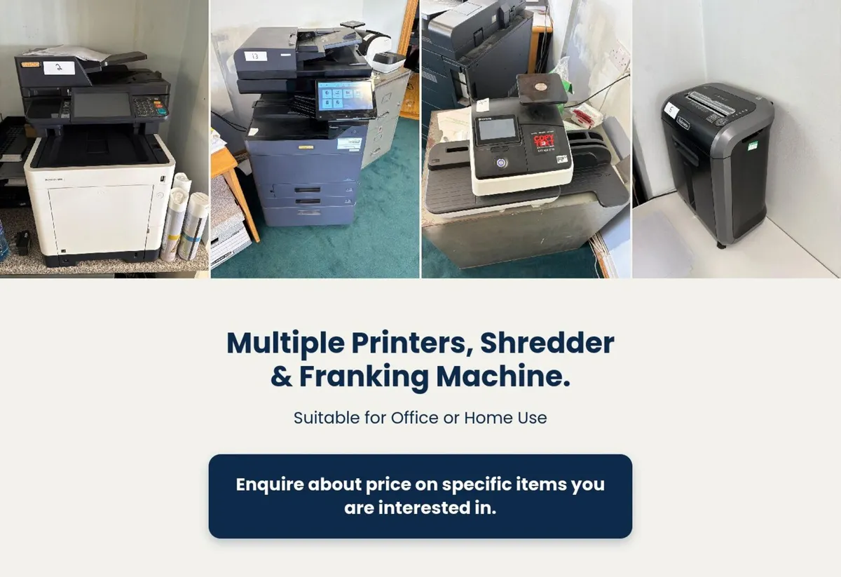 Printers, Shredders & Franking Machine - Image 1