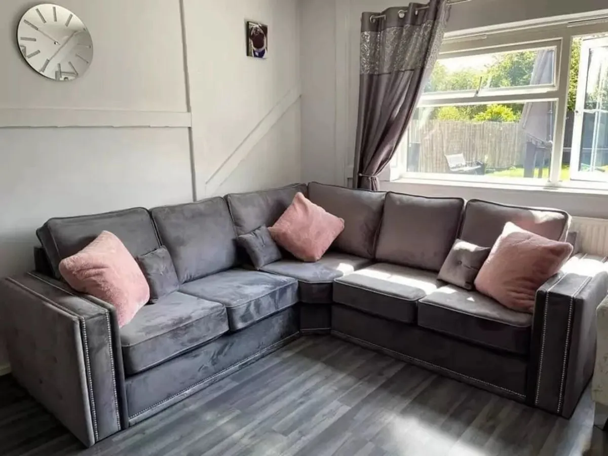 Grey corner sofa