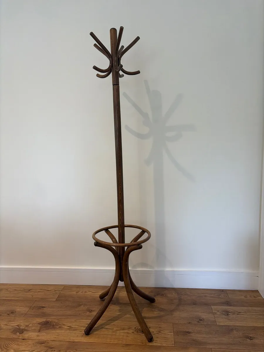 Vintage Wooden Coat Rack - Image 1