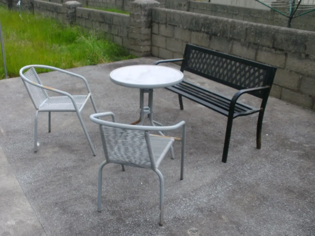 Garden furniture table chairs pluss  bench - Image 1