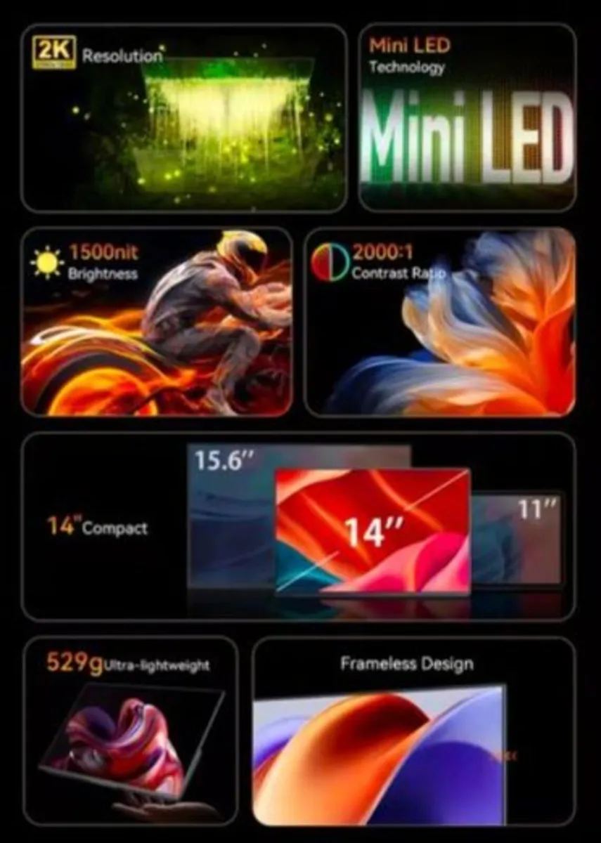 UPERFECT 14 Mini LED Portable Monitor 2K - Image 3