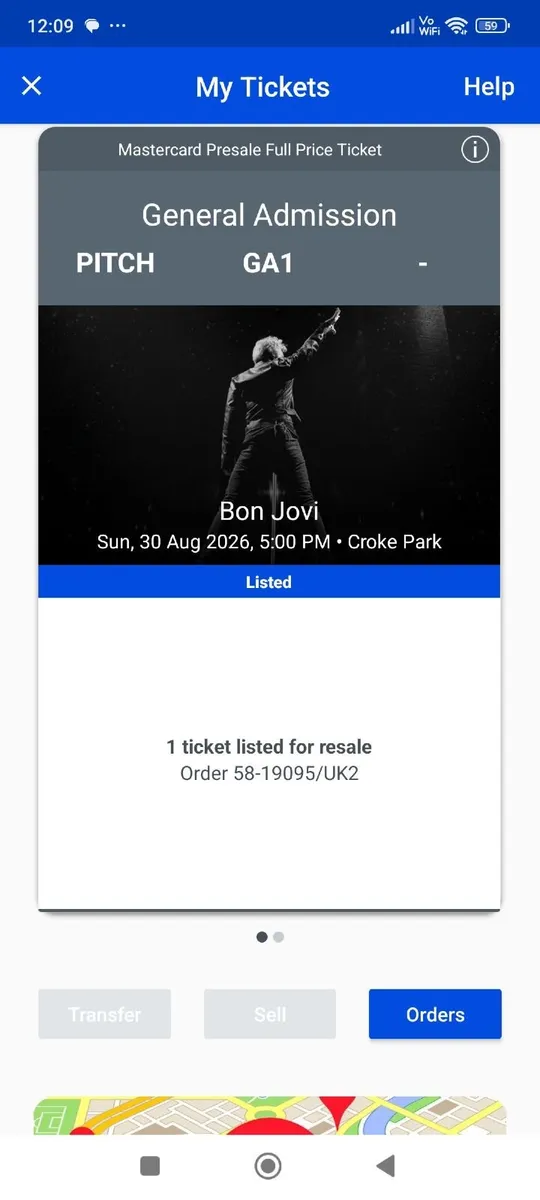 Bon Jovi tickets x 2 - Image 1
