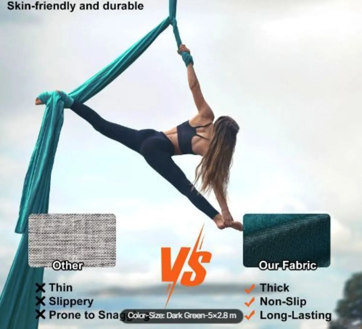 Aerial Yoga Hammock & Swing, 5.5 Yards - Image 2