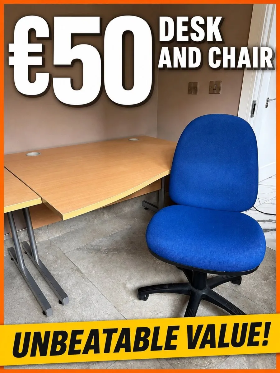 Desk & Office Chair Set - Image 1