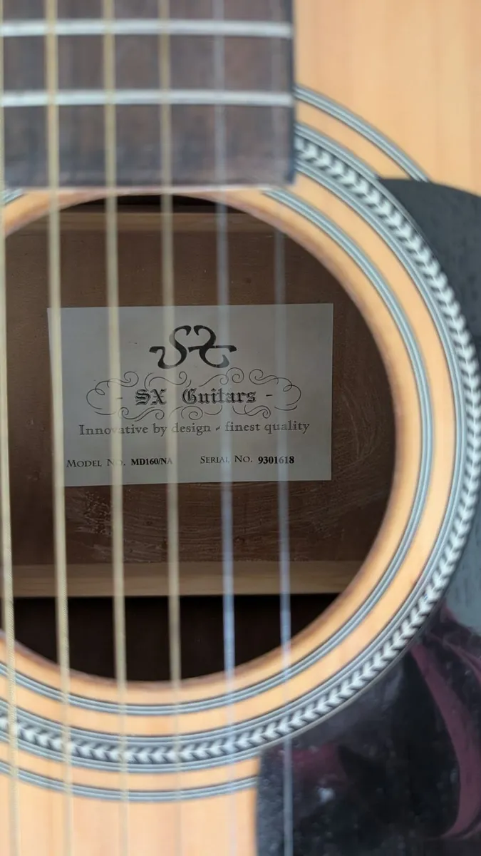 SX Guitars MD160/NA Acoustic Guitar - Image 2