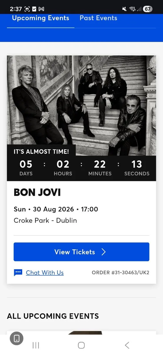 Bon Jovi 2 Tickets side by side - Image 2