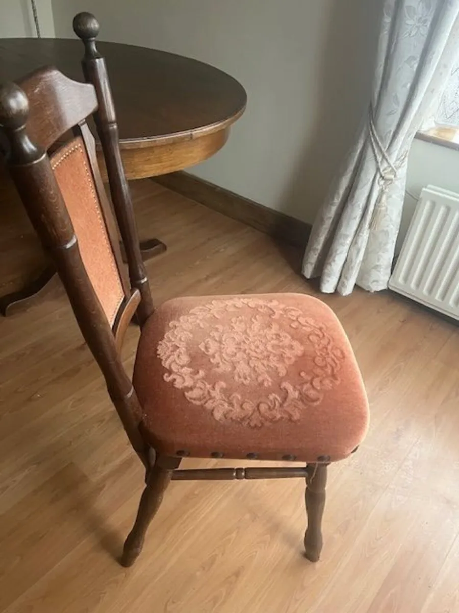 Set of 4 Beautiful Vintage Solid Wood Chairs - Image 1