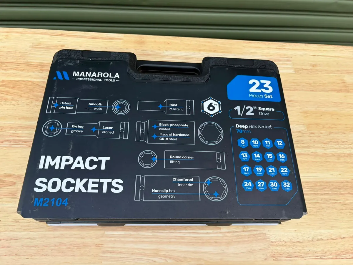 Manarola 23pc 1/2” Deep Impact Socket Set - Image 4