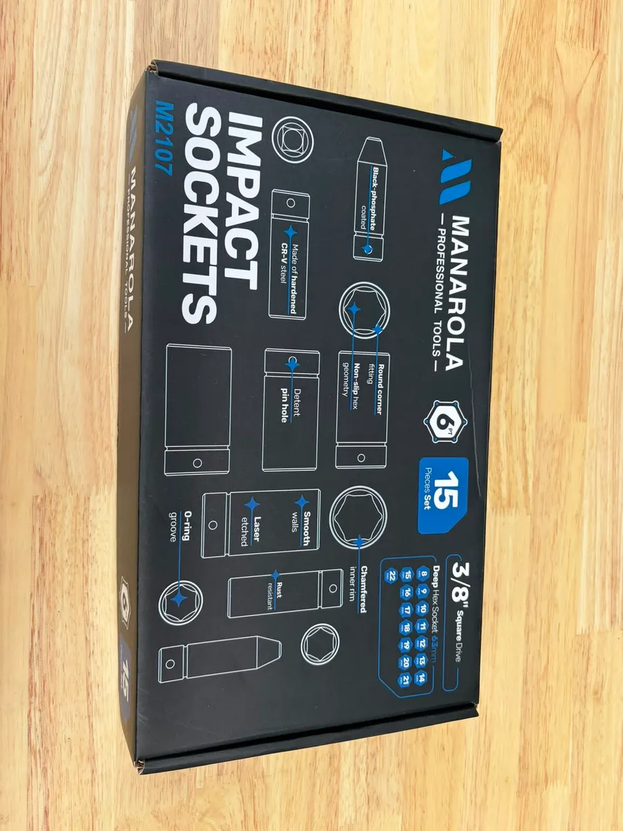 Manarola 15pc 3/8” Deep Impact Socket Sets - Image 3