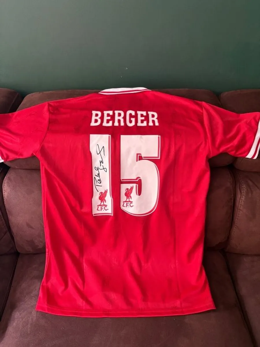 Patrik Berger signed Liverpool jersey - Image 1