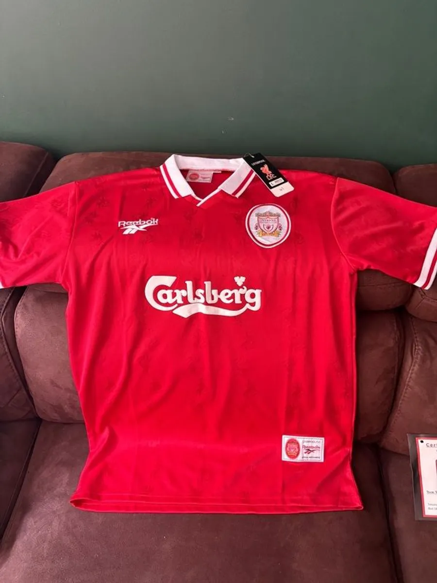 Patrik Berger signed Liverpool jersey - Image 4