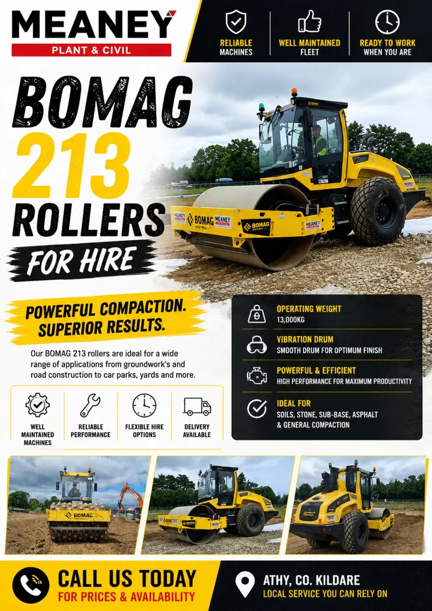Bomag 213 Roller FOR HIRE!!! - Image 1