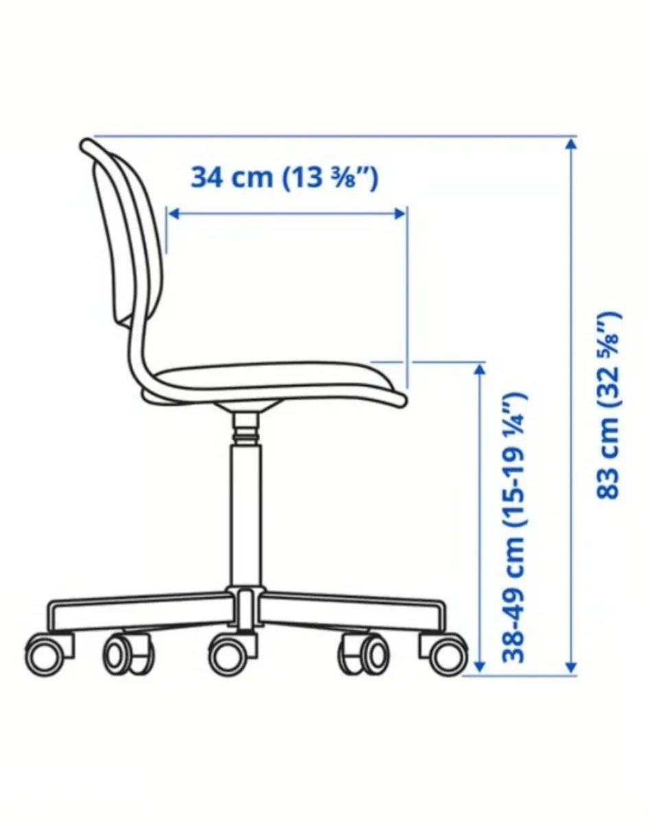 IKEA child's swivel desk chair - Image 2