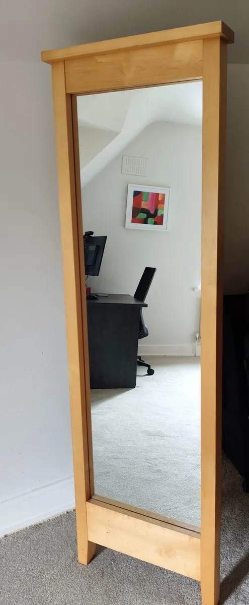 Solid Wooden Full-Length Standing Mirror – €95 - Image 1