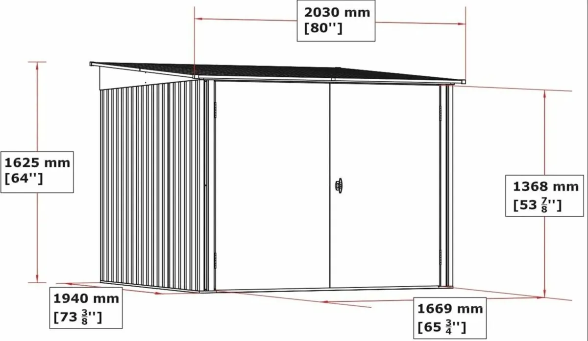 4🚲 6x6 Steel Bike Storage Shed – Holds 4 Bikes - Image 3