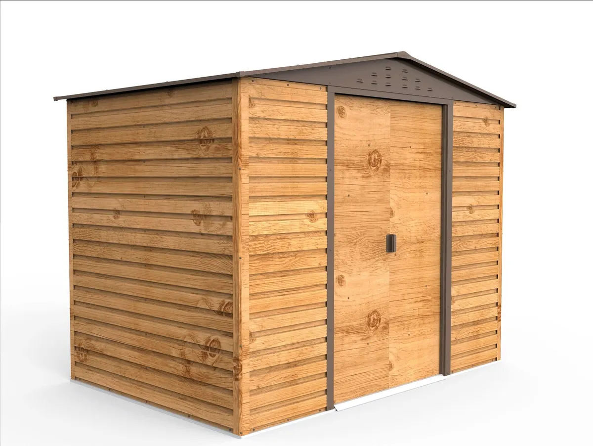 🏡 Alpine 8x6 WG Steel Garden Shed –Del Included - Image 1