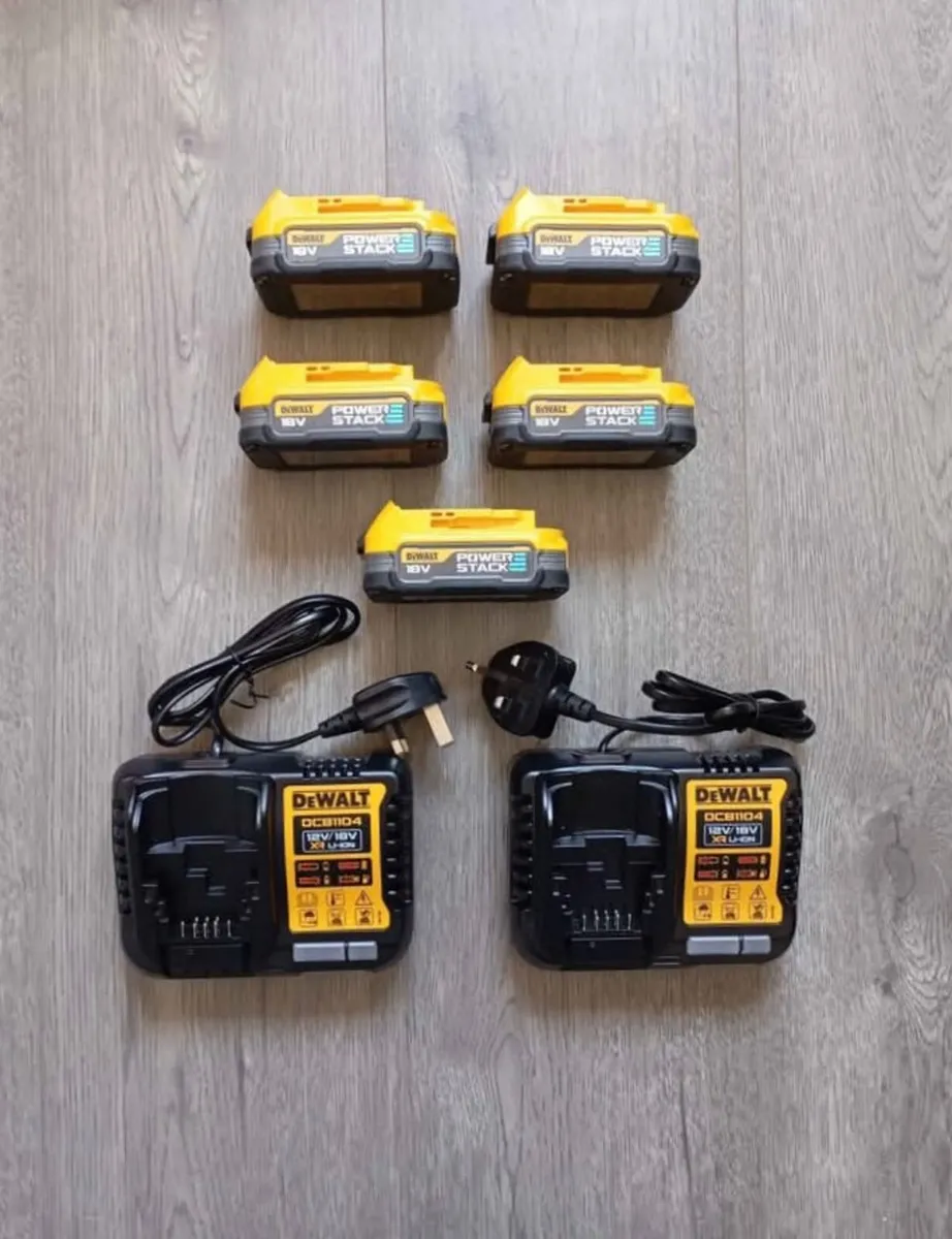 DeWalt Powerstack Batteries & Chargers (New) - Image 1