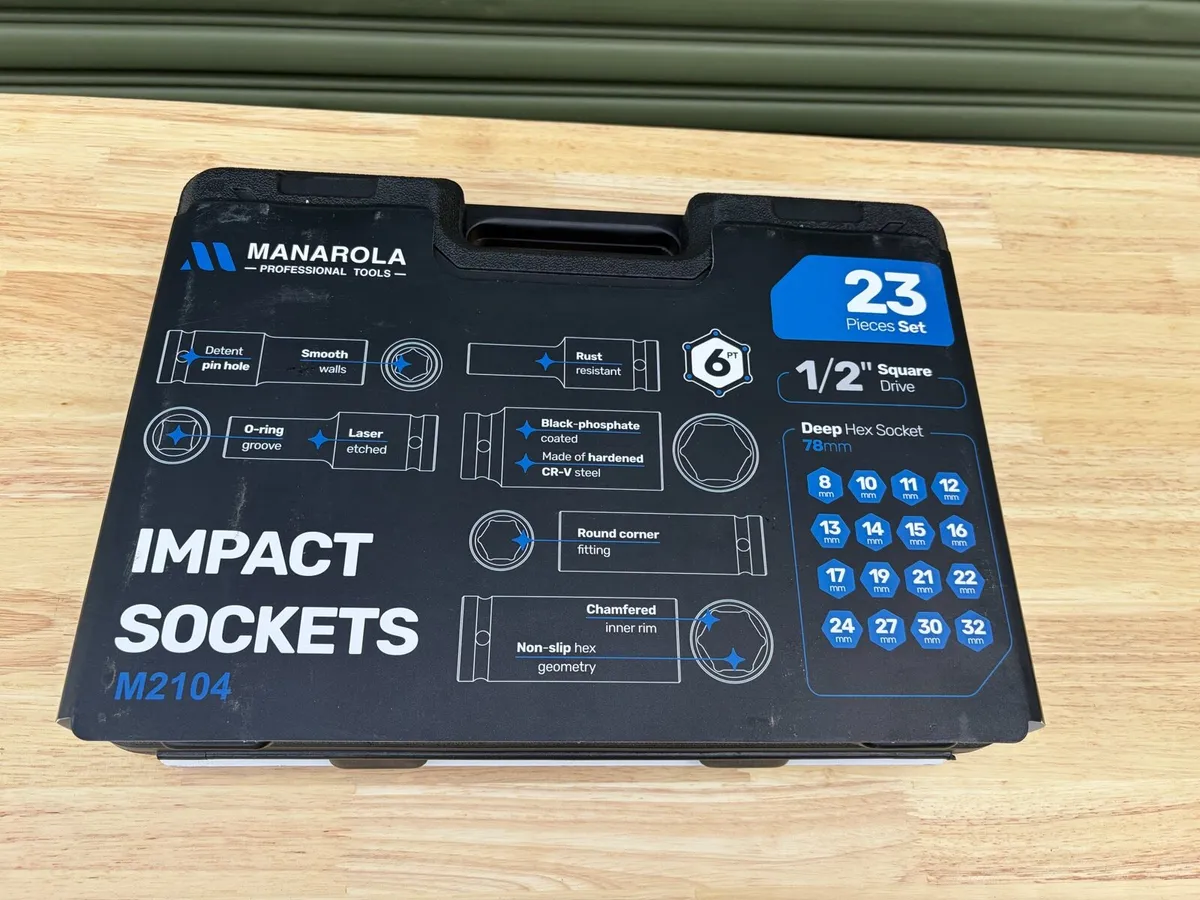 Brand New Manarola 23Pc 1/2” Impact Sockets - Image 3
