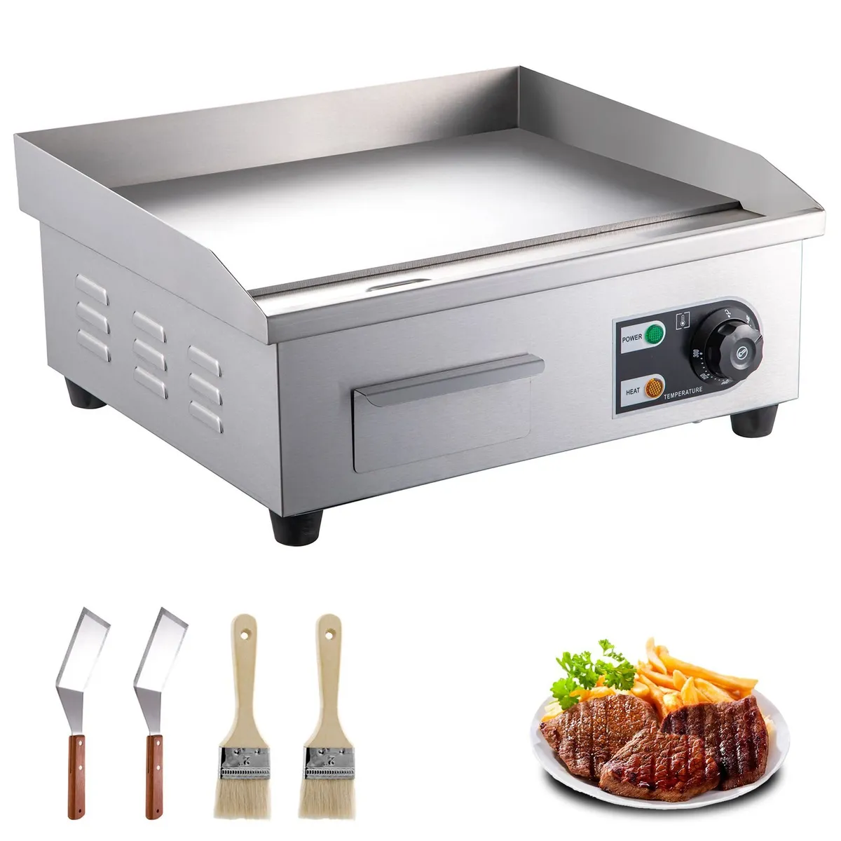 3KW 22-Inch Electric Griddle Hotplate - Image 2