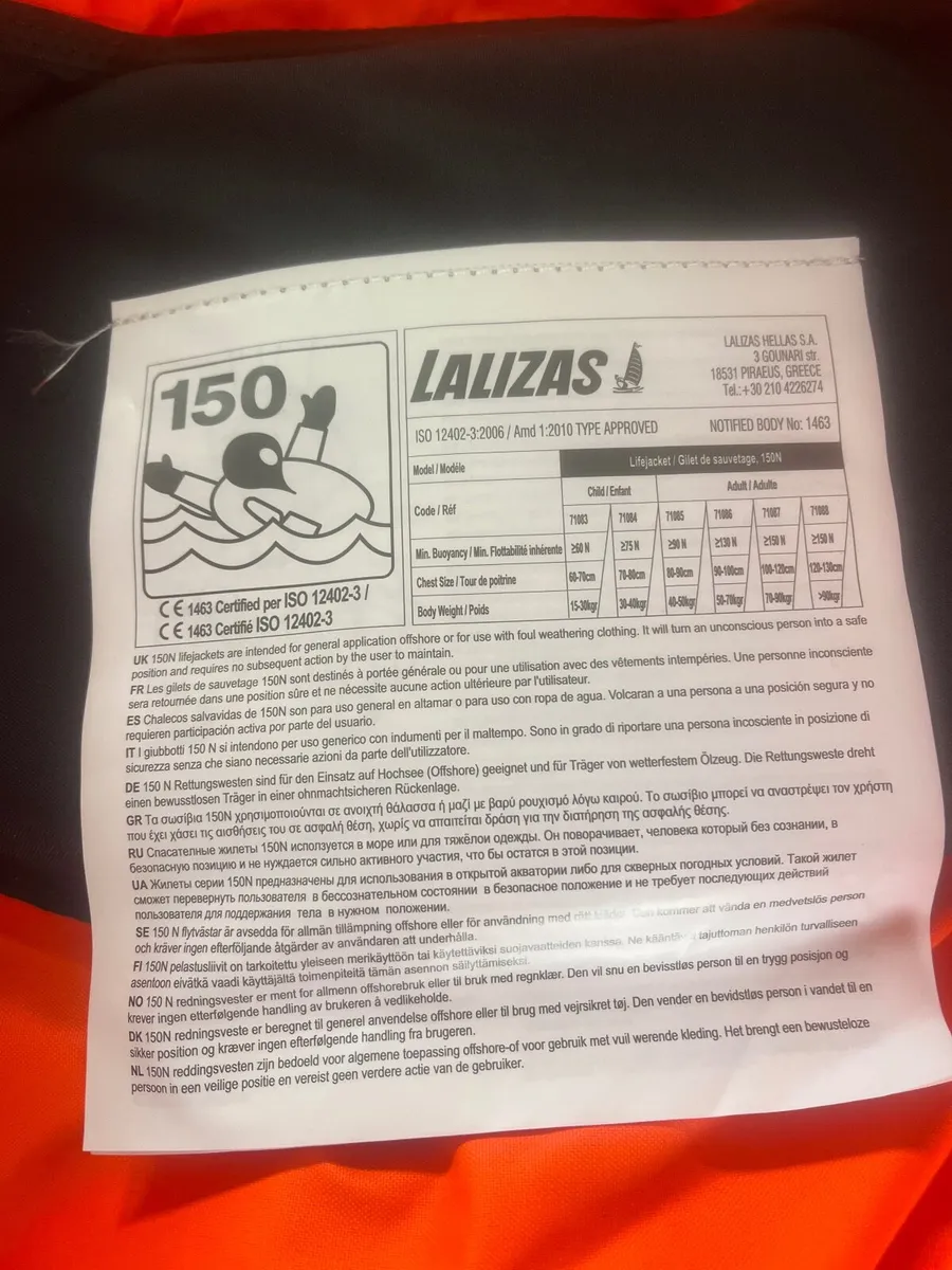 Lalizas life jacket - Image 2