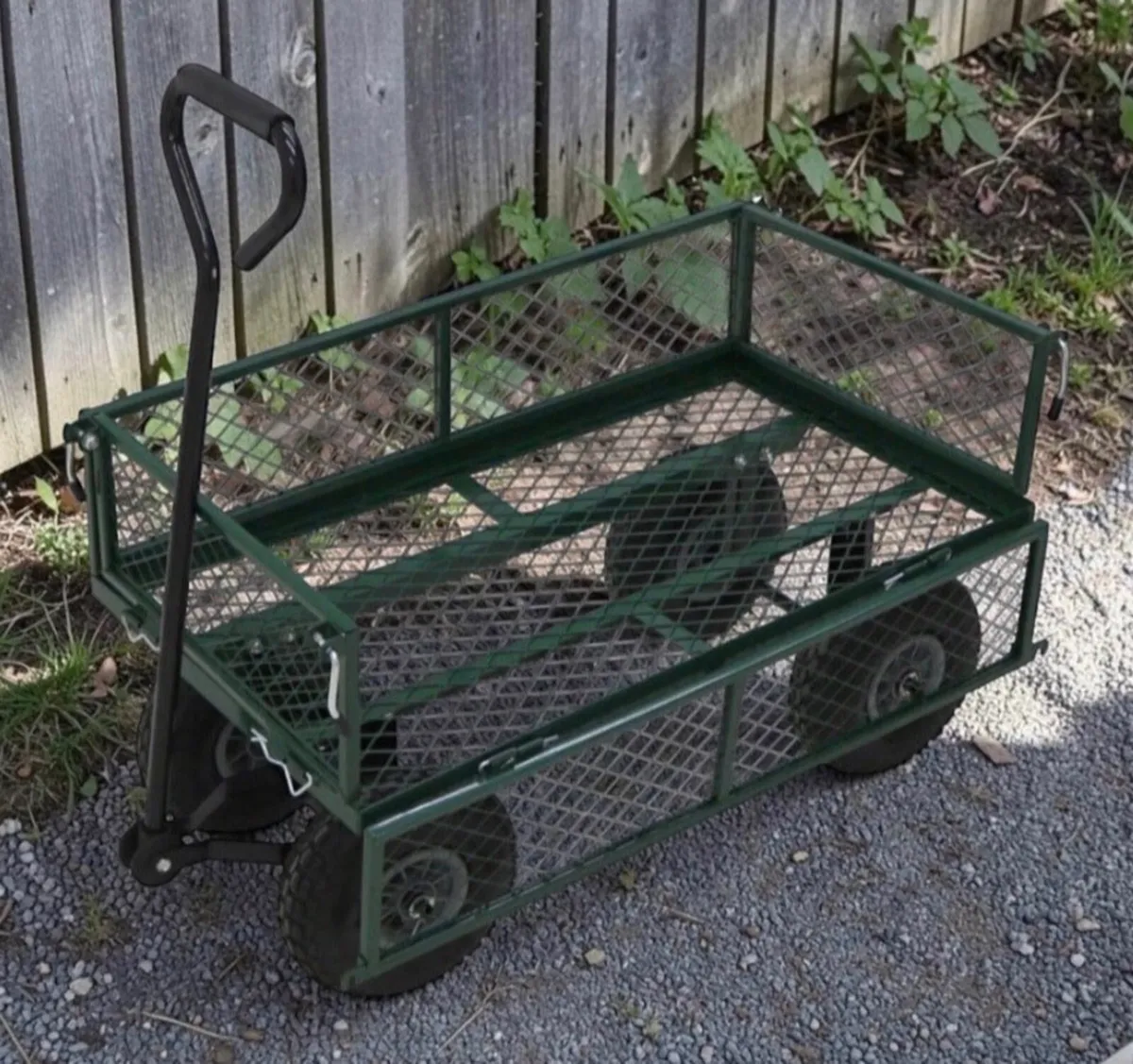 Heavy Duty Metal Garden Cart Trolley 400kg Capacit - Image 1