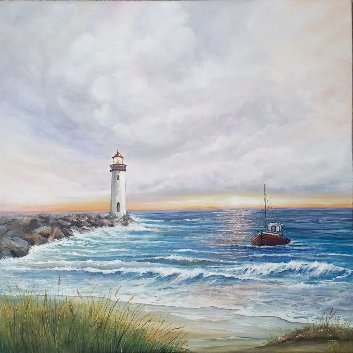 Original Hand-Painted Artwork (60x60 cm) - Image 2
