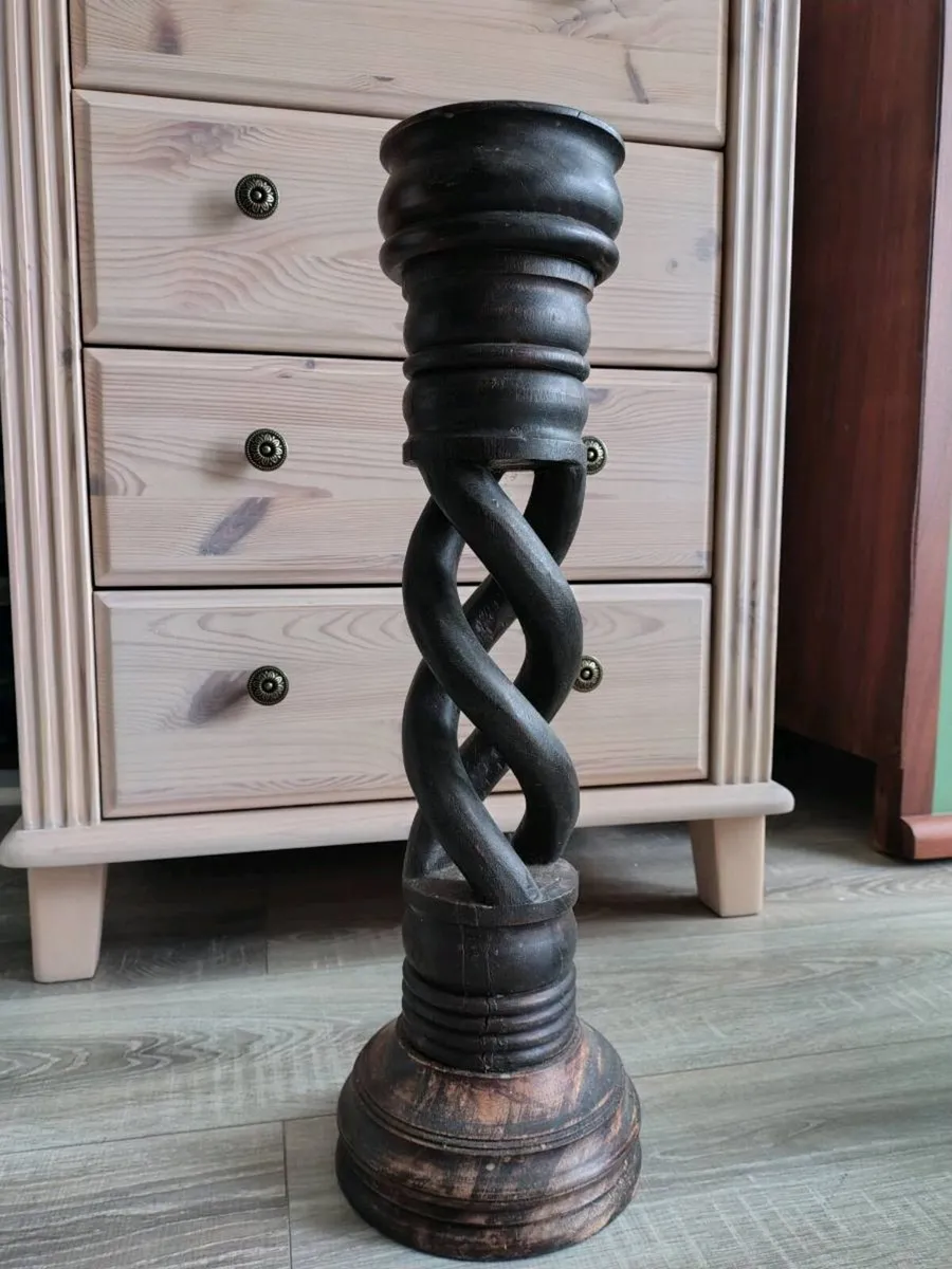Vintage tall candle holder - Image 1