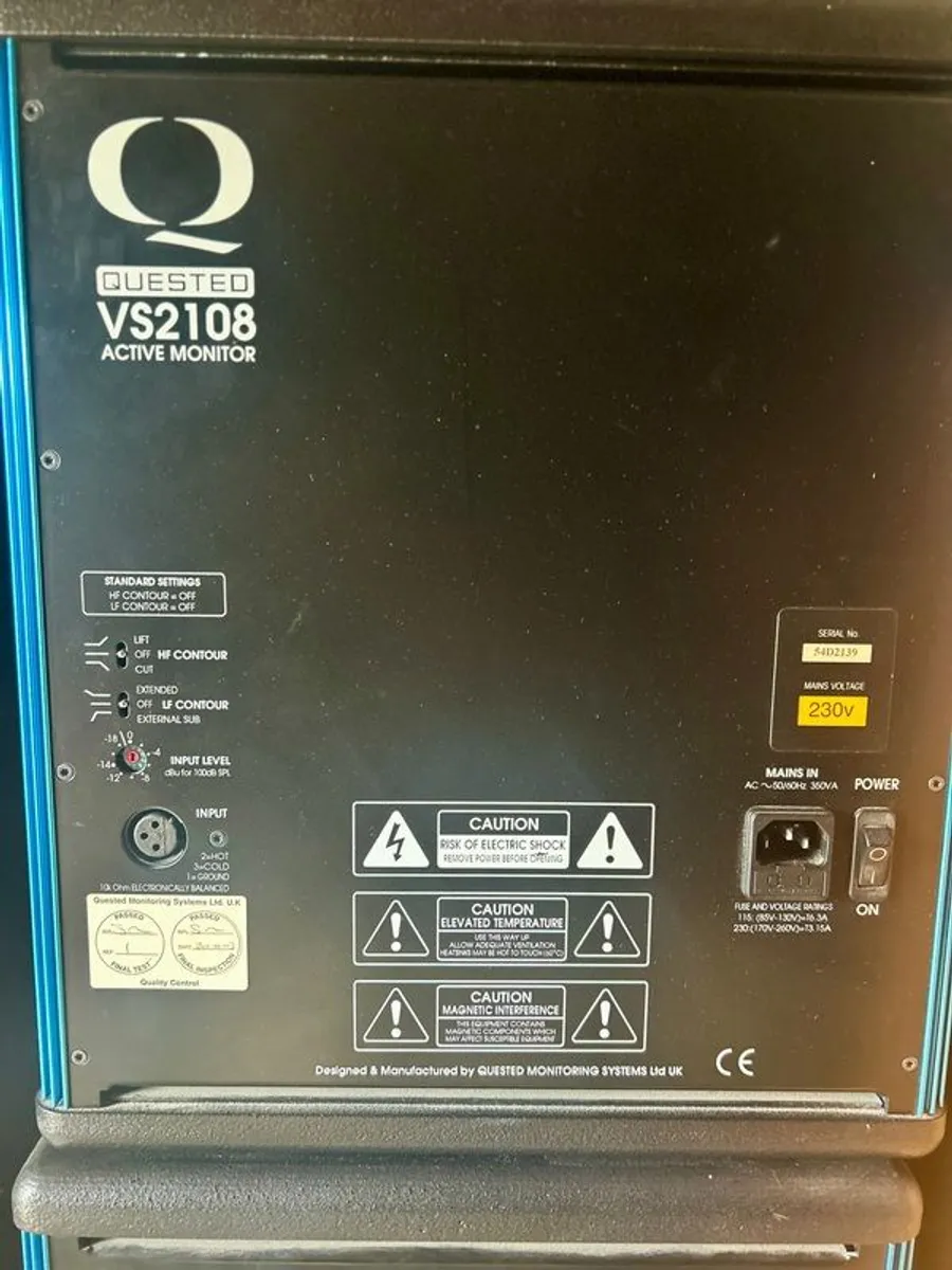 Quested VS2108 Studio Monitors - Image 2
