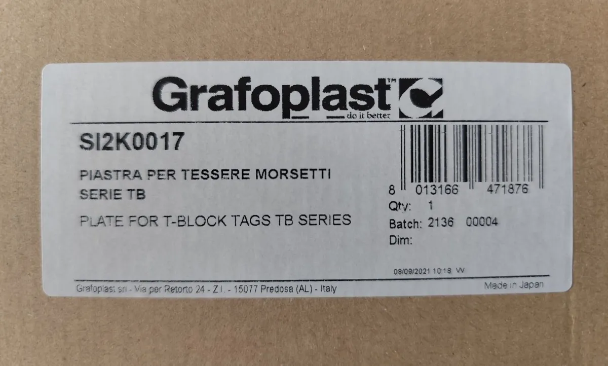 NEW Grafoplast SI2K0017 Feed Plate - Image 2