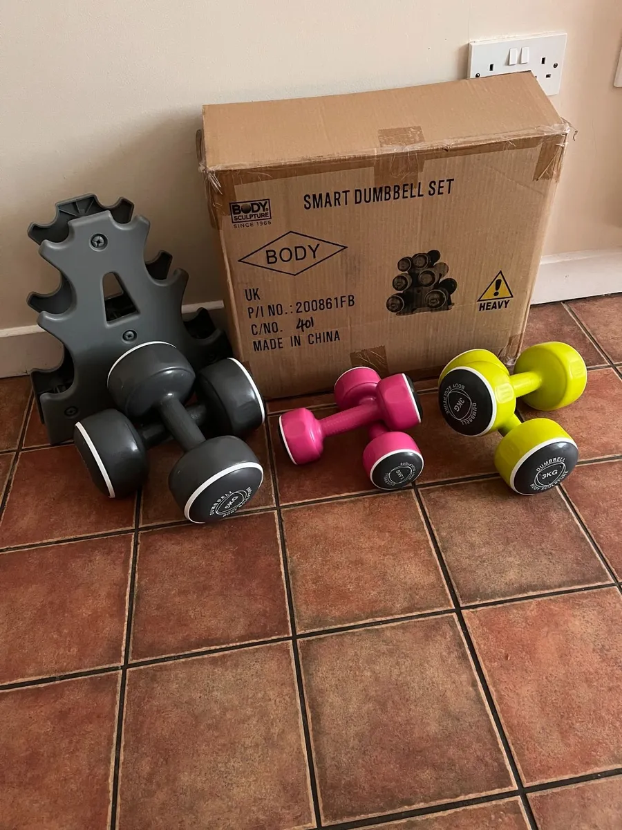 Body Sculpture Dumbbell Set 6 Dumbbells + Stand - Image 1