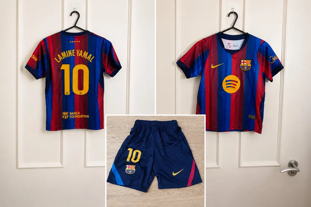 Barcelona kids football kit - Image 1
