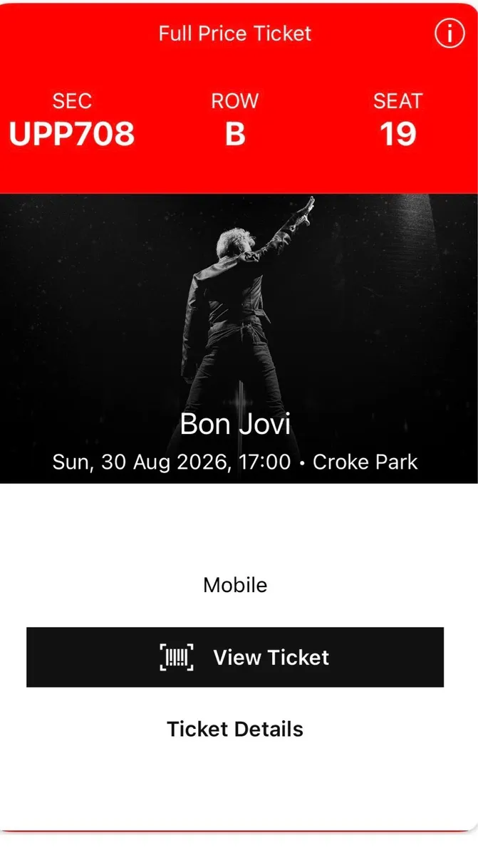 X2 Bon Jovi Seated Tickets. Great seats! - Image 2