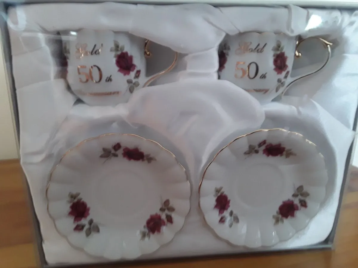 Unwanted gift annivers 50th anniversary Cup saucer - Image 3