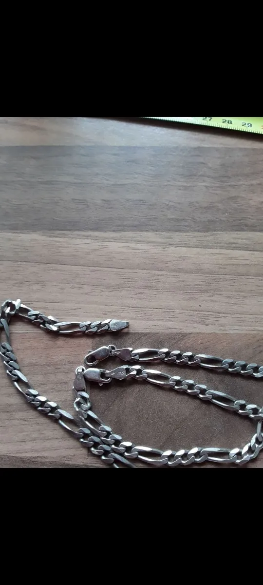 Hallmarked silver necklace & bracelet set - Image 2