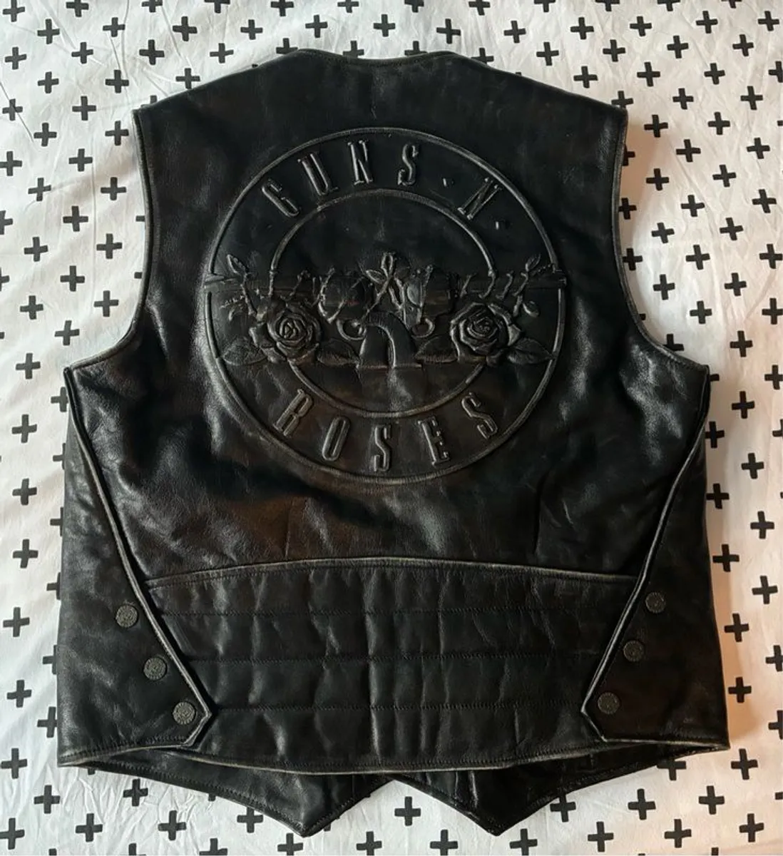 Genuine Speedware Guns N Roses black leather waistcoat - Image 3