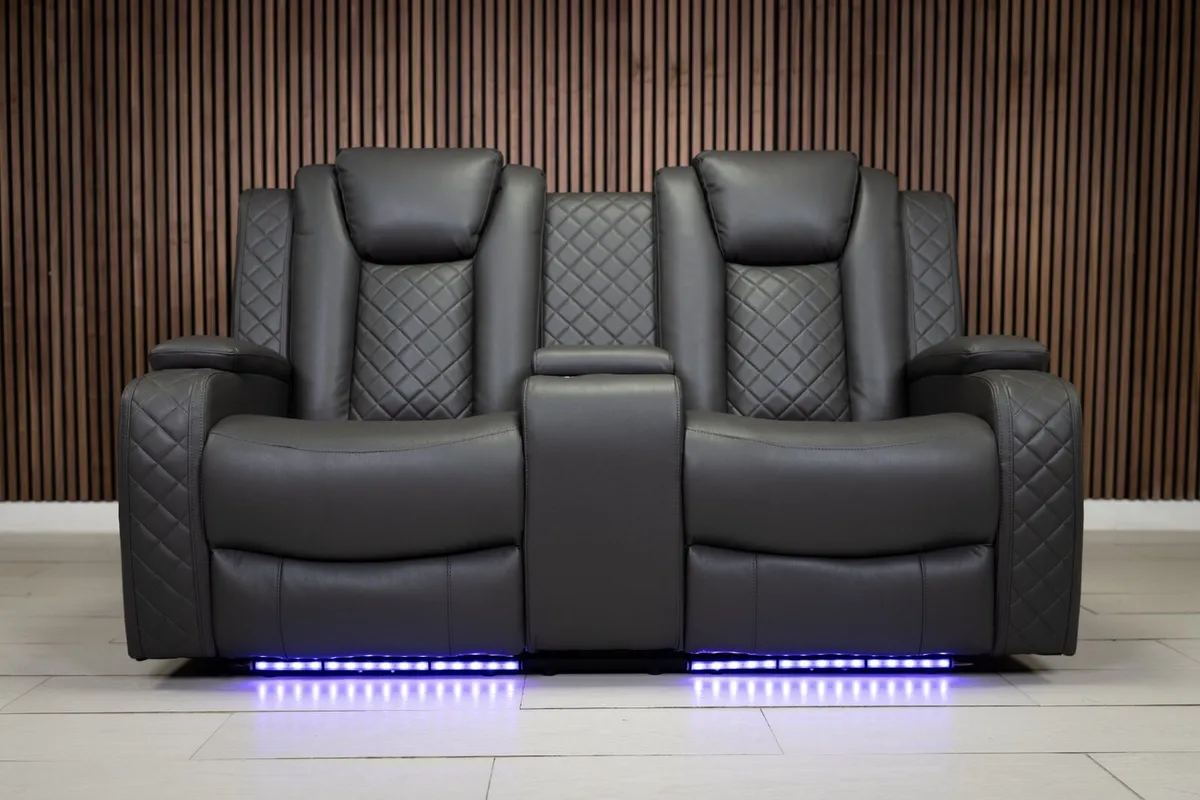 Ashbyrne Electric Leather Recliner Sofa Set - Image 3