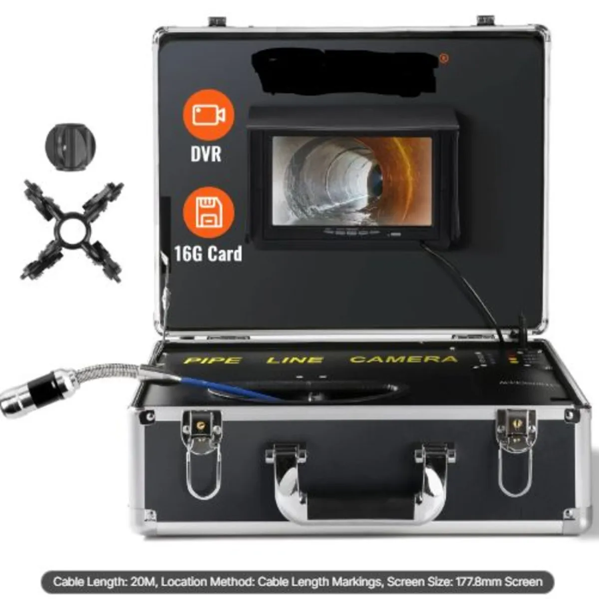 Sewer Camera Pipe Inspection Camera 17.8cm Screen - Image 1