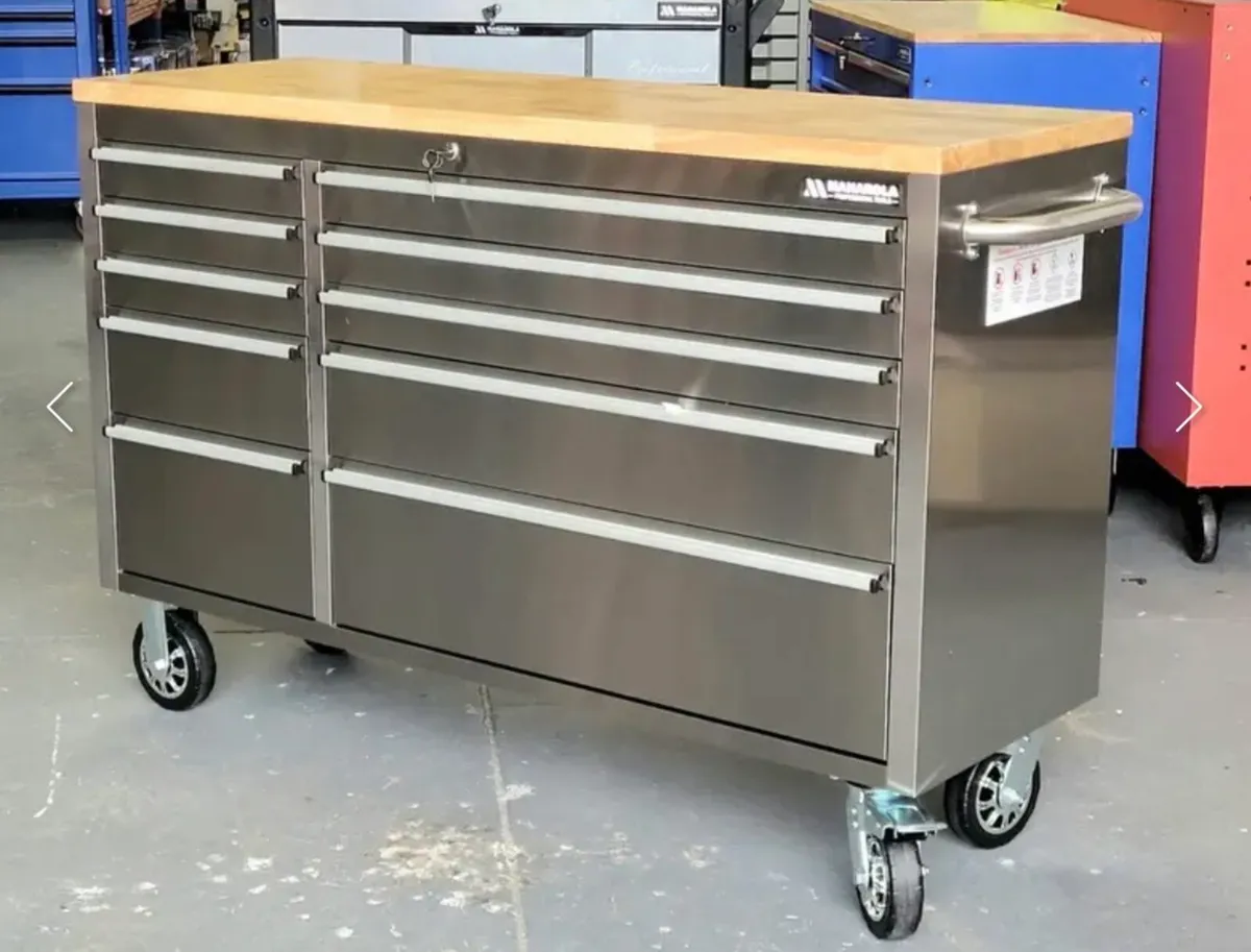 Brand New 55” 10 Drawer Stainless Steel Tool Chest - Image 1