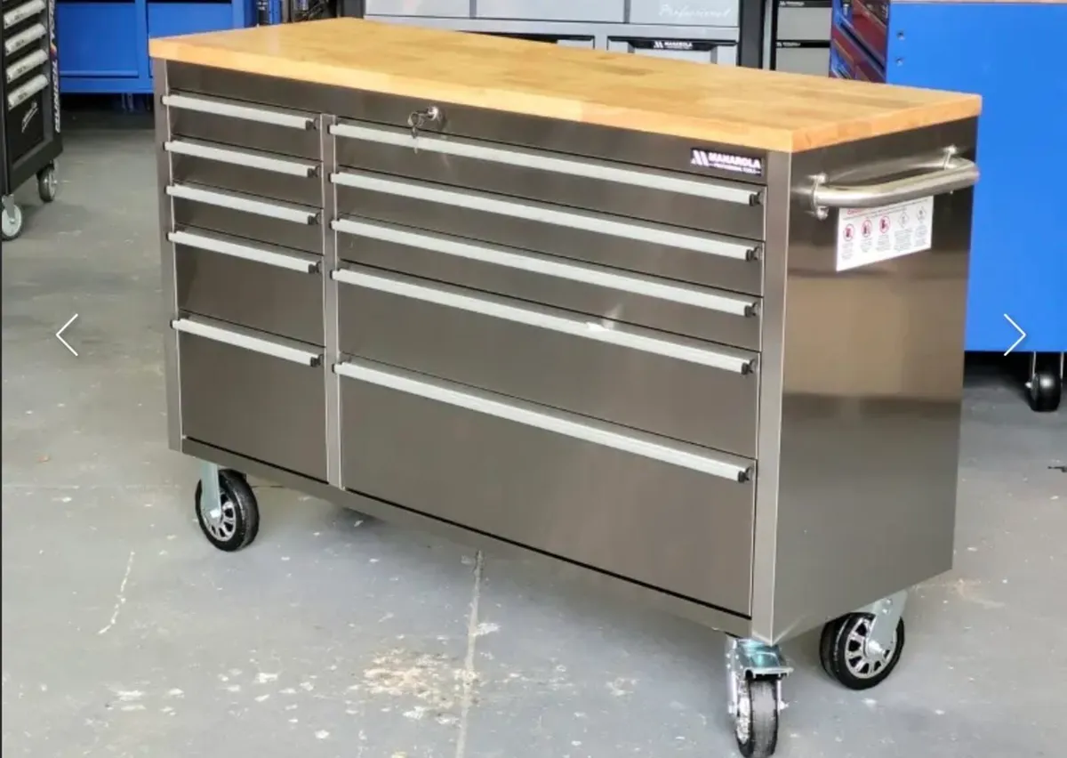 Brand New 55” 10 Drawer Stainless Steel Tool Chest - Image 2