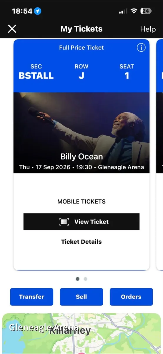 Billy Ocean Tickets × 2