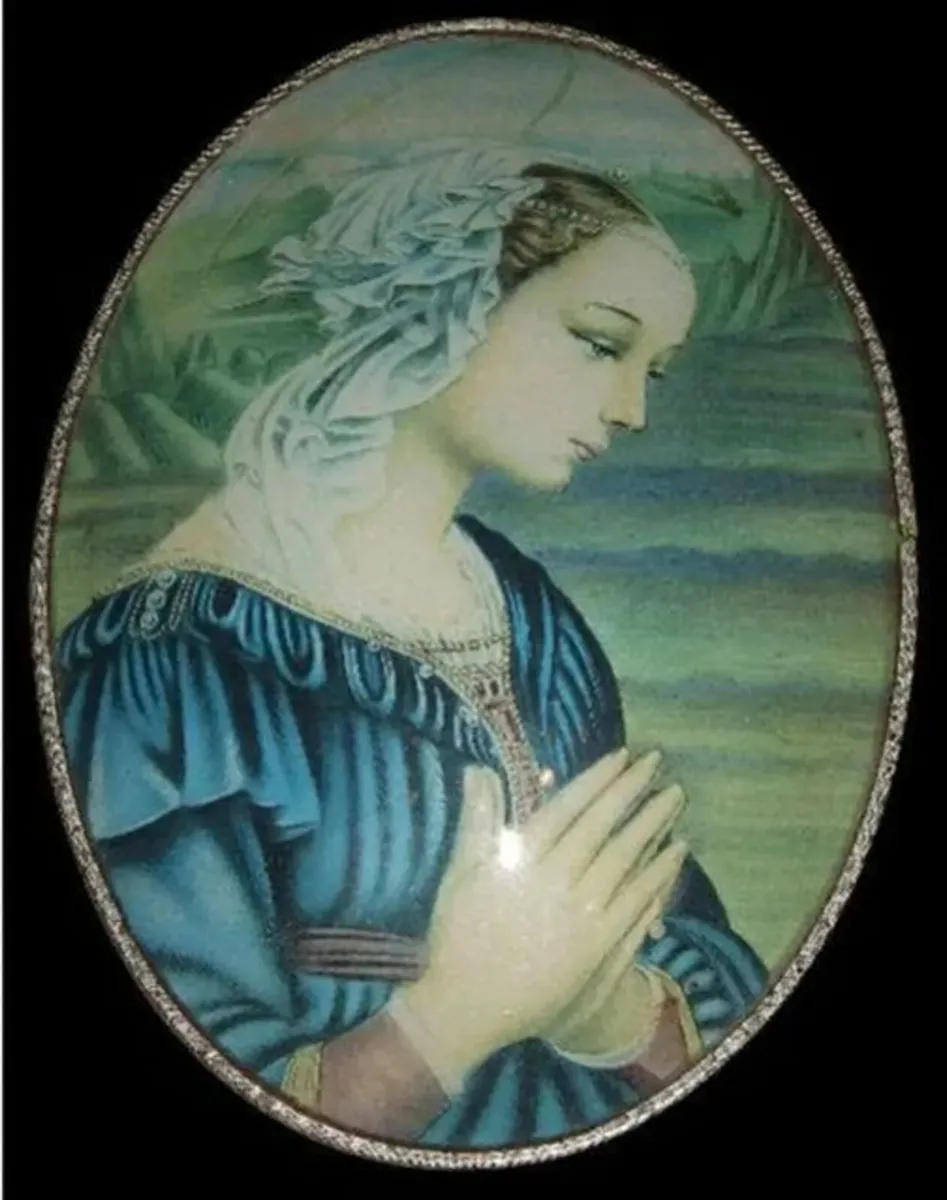 Vintage 1971 Italian Madonna Plaque - Image 1