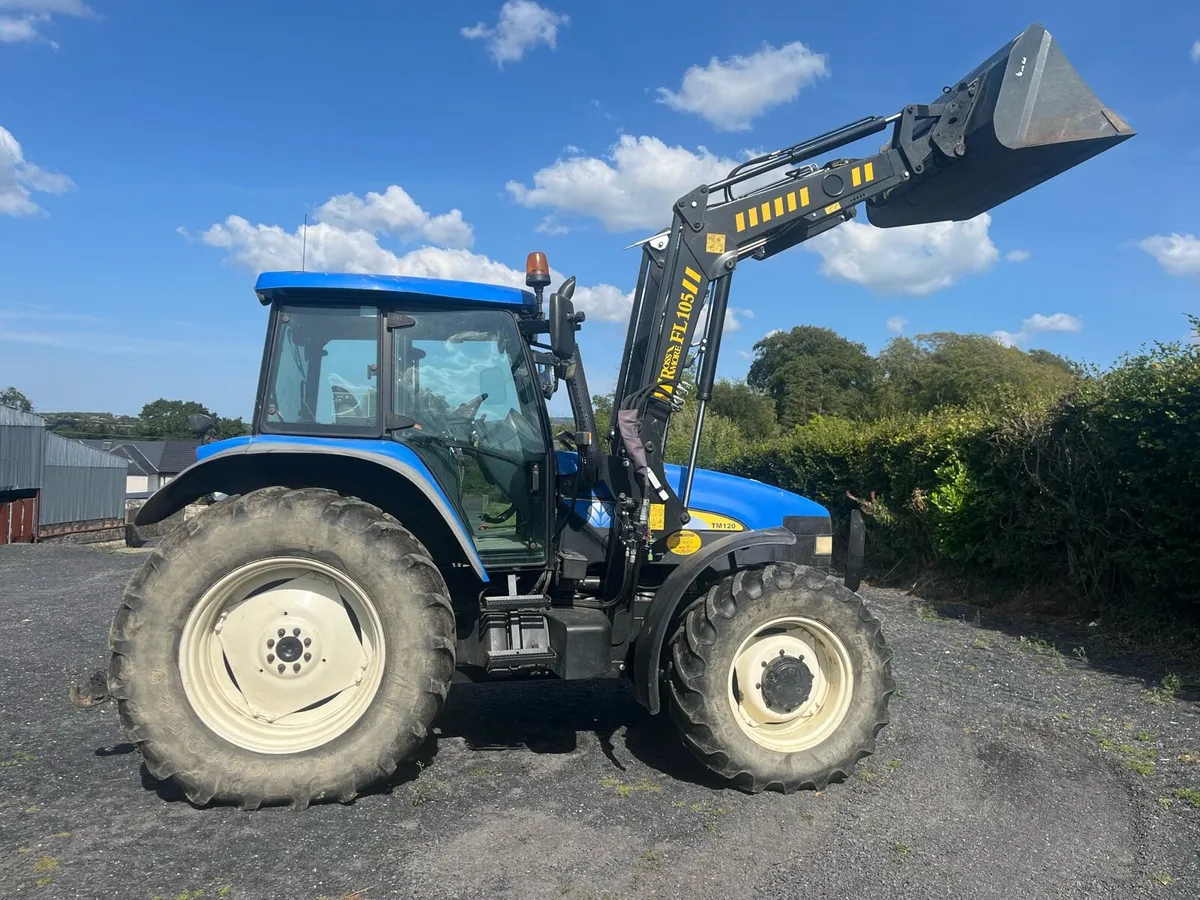 New Holland TM120 with Rossmore FL105 Loader - Image 1