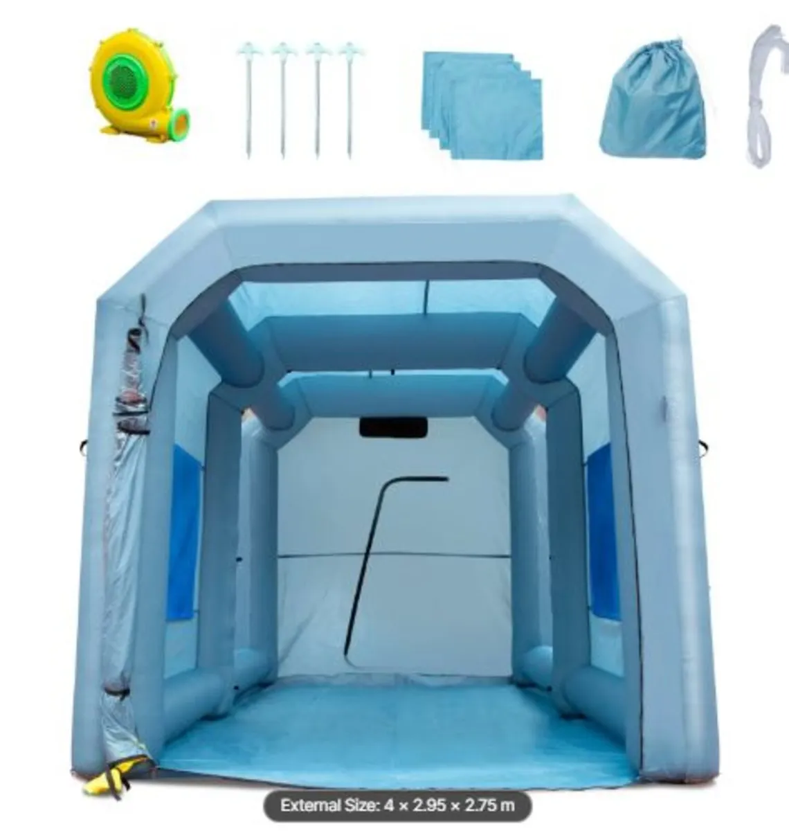 Inflatable Spray Booth Car Paint Tent 396cmx305cm - Image 1