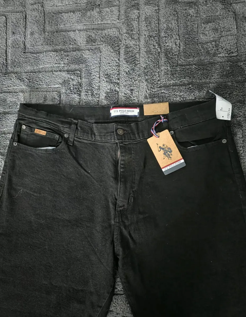 U.S. Polo Assn. Black Jeans – Size 40R – Brand New - Image 1