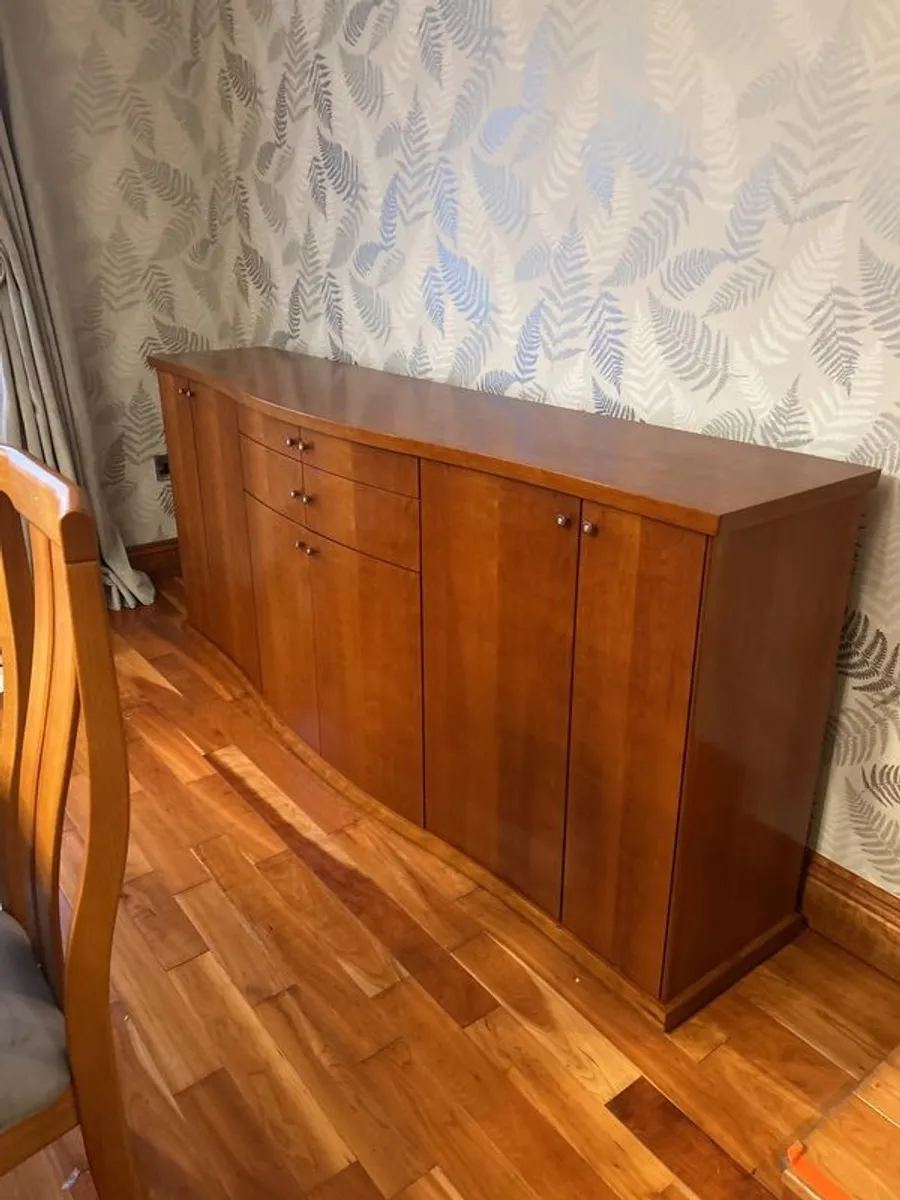 dining table , 10 chairs, display cabinet and sideboard - Image 3