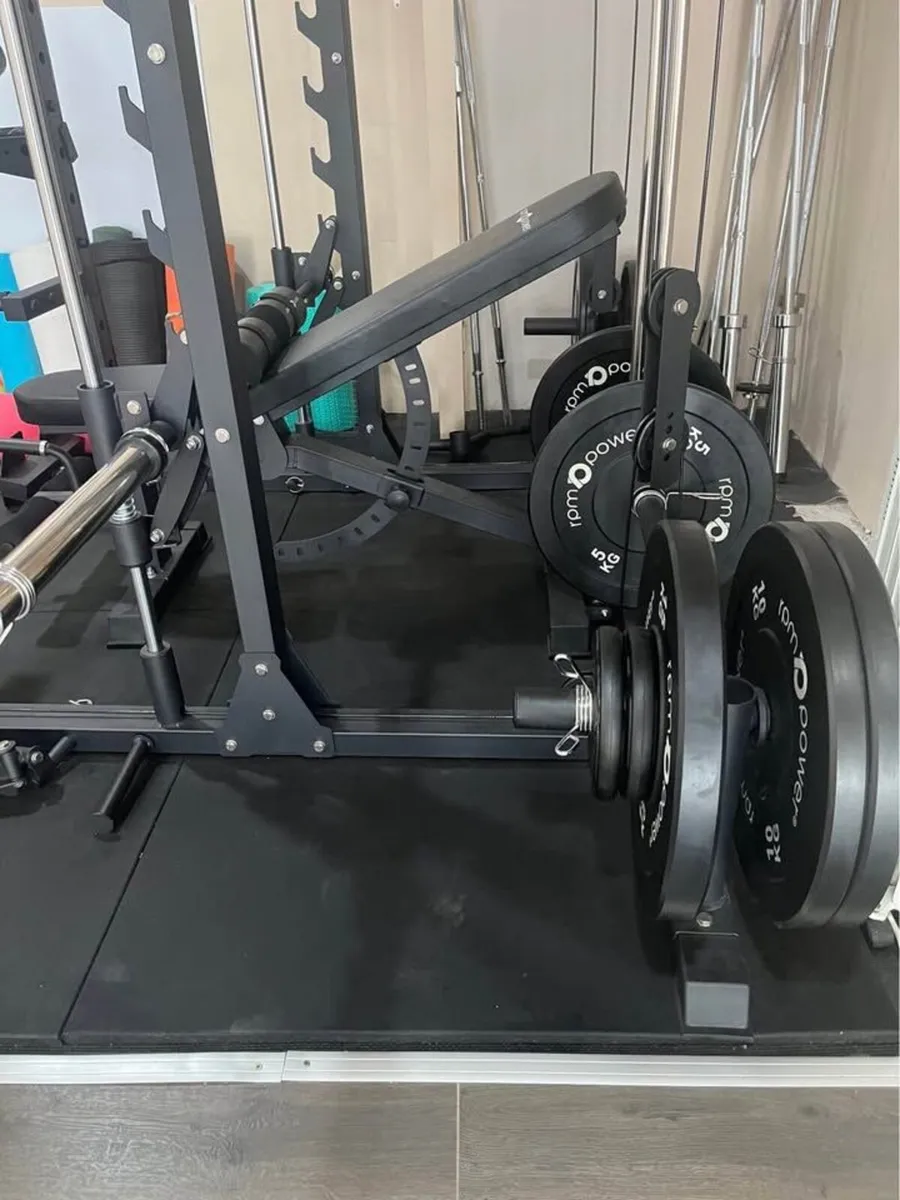 Multy Gym Cross with Smith Bar Machine, Bench, - Image 3